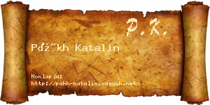Pákh Katalin névjegykártya